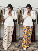 شلوار نخ پنبه کولر دار