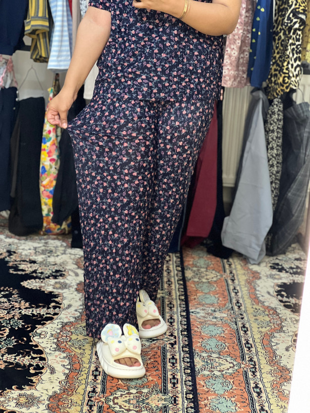 ست بلوز و شلوار پلیسه راحتی